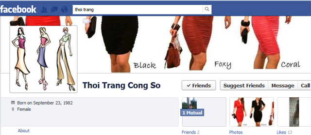 Trang chủ tổ chức kinh doanh trên facebook